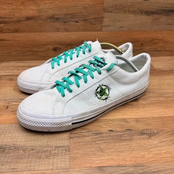 Converse One Star Pro Vintage Suede Sneakers Shoes White Men's A04142C Size 10 - Picture 2 of 9